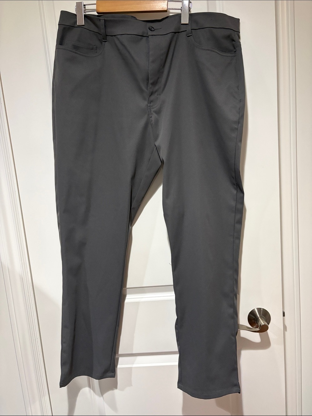 Gray Straight-Leg Dress Pants - 38x30